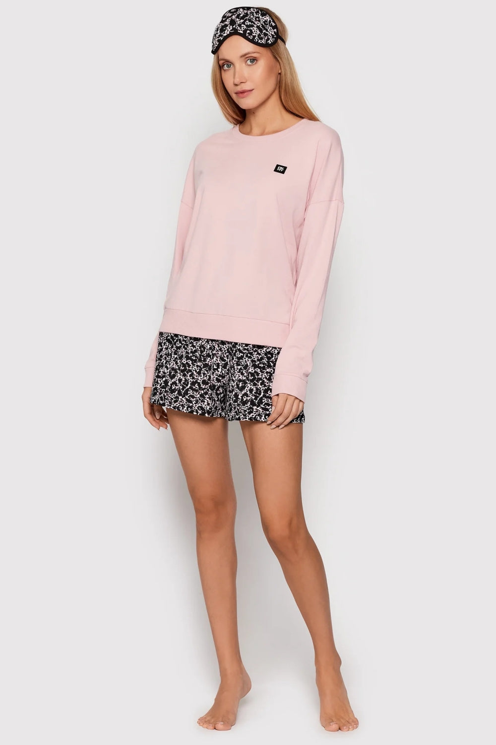 Хлопковая пижама с маской YI3022489 black crest