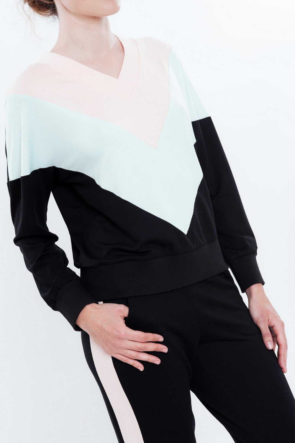 Флисовый комплект для дома 03152 peach/mint/black