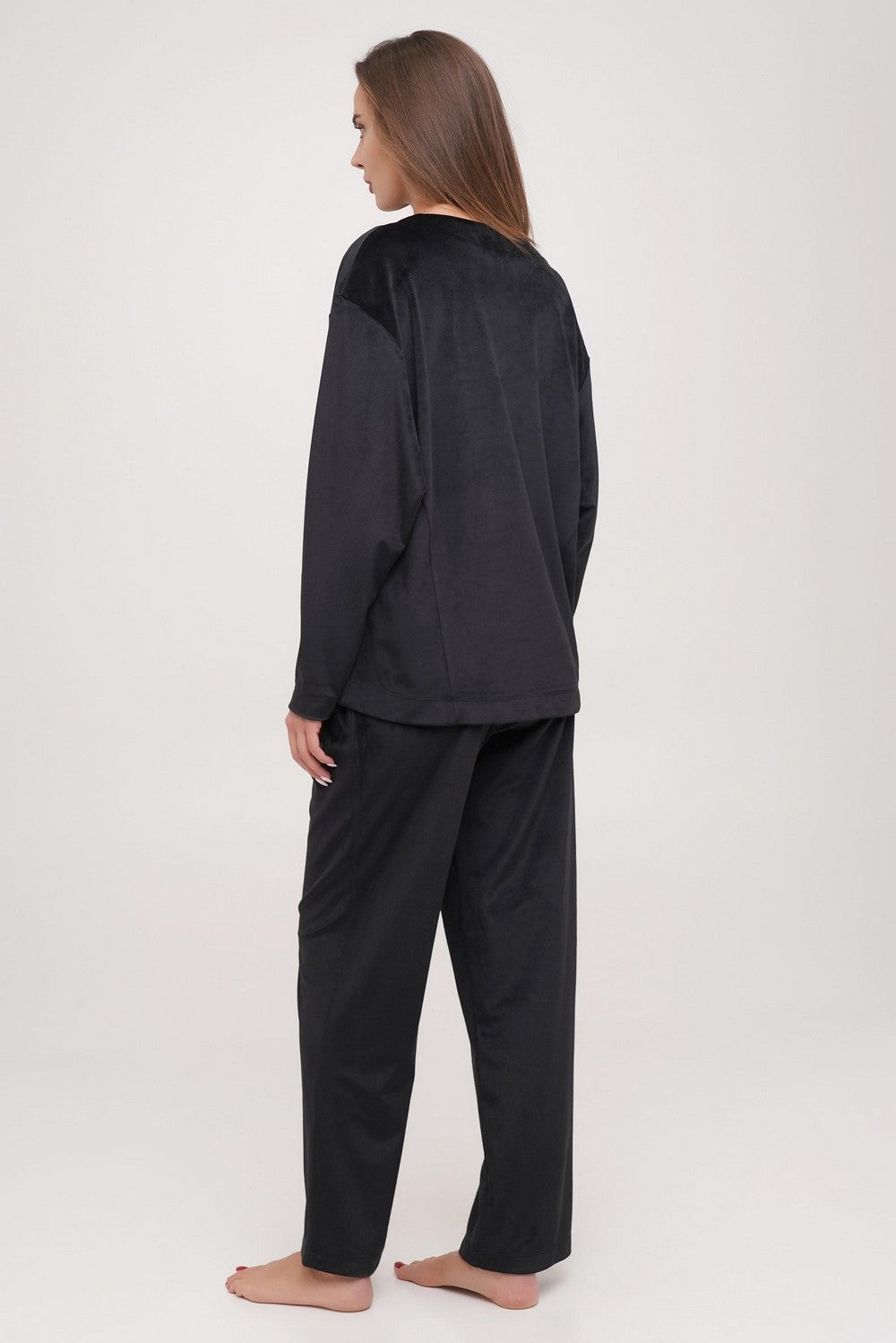 Велюровий комплект для дому 03206 black