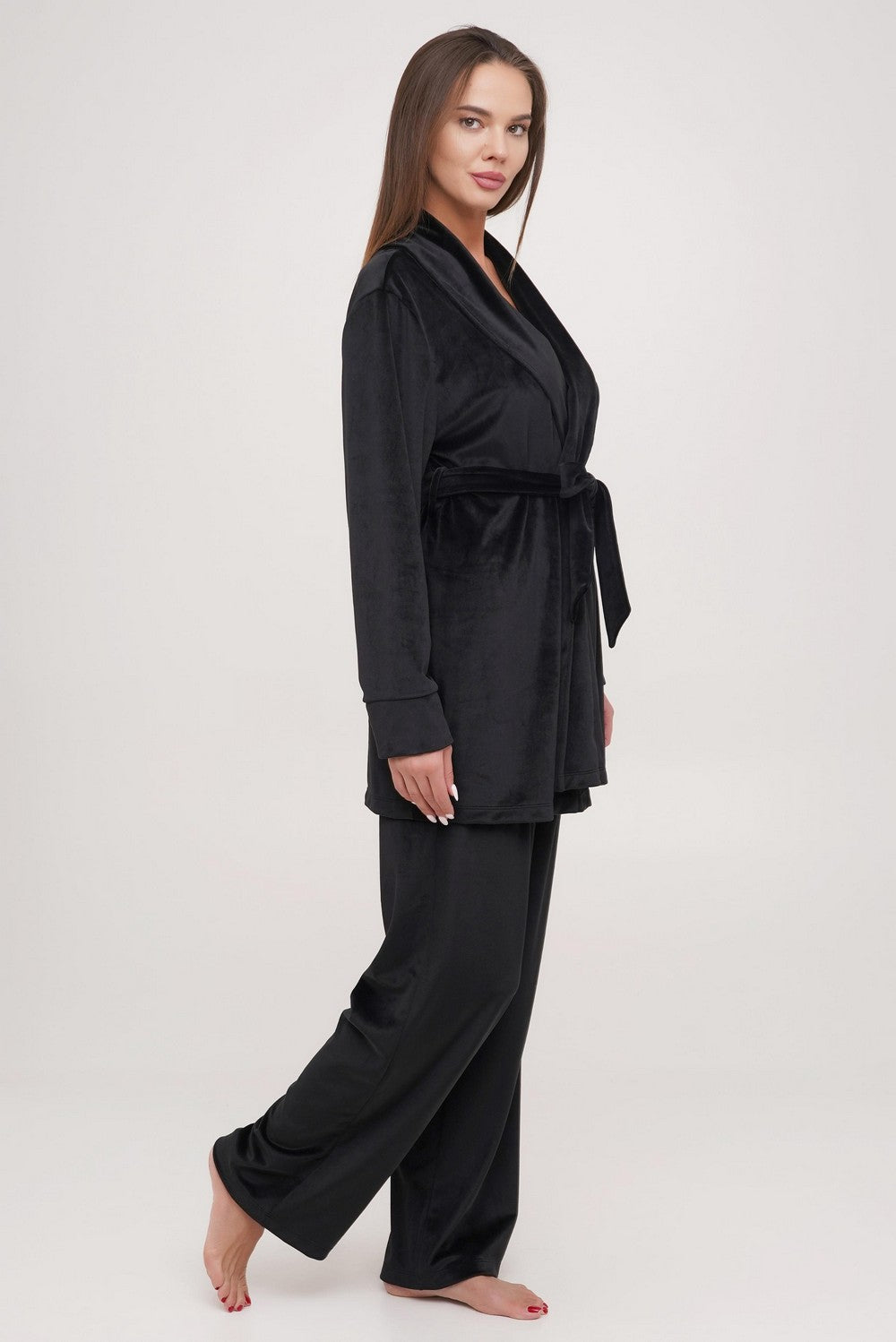 Велюровий комплект для дому 03207 black