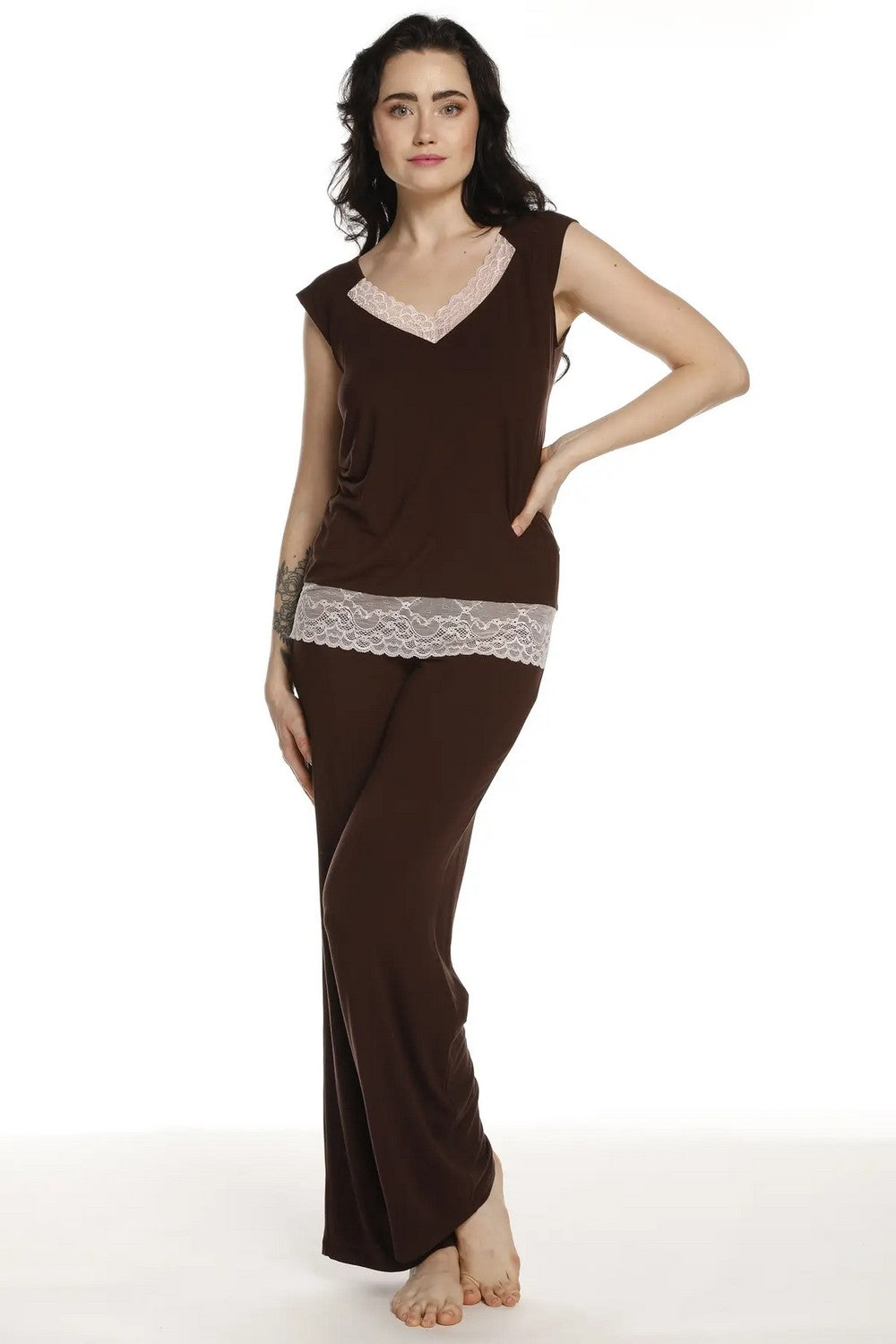 Пижама с брюками 03218 chocolate