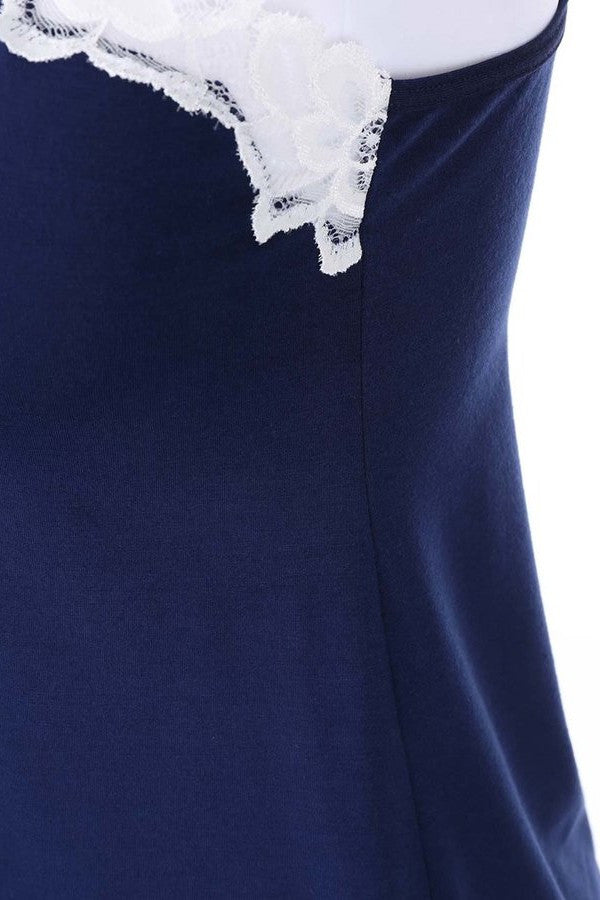 Пижама из вискозы с кружевной отделкой Aria blue