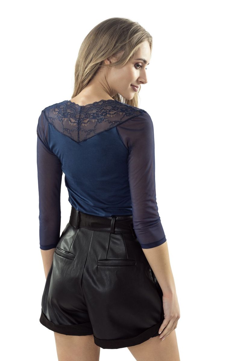 Блуза с тюлевыми рукавами Danita granat