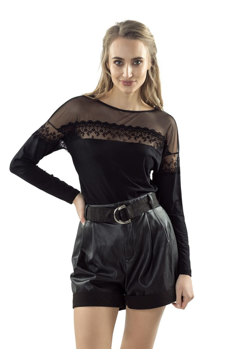 Блуза "летучая мышь" из вискозы Norin black