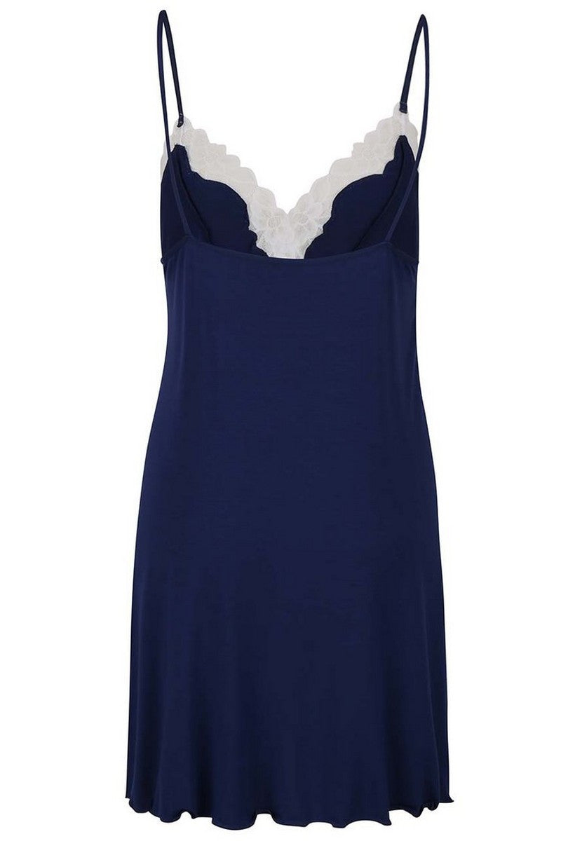 Ночная сорочка из вискозы с разрезом на бедре Roma blue