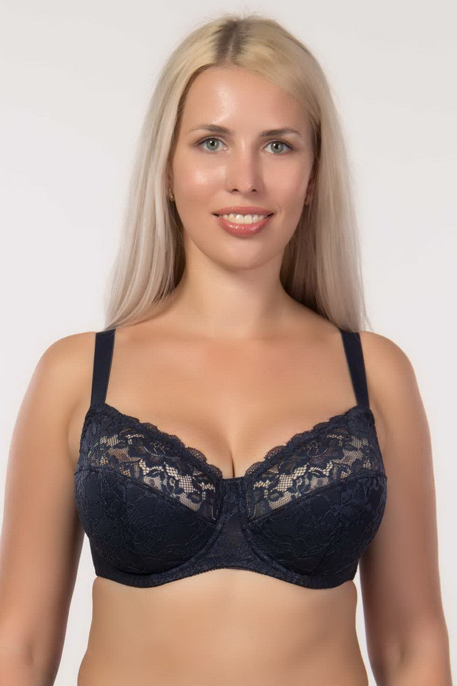 Полудублированный бюстгальтер с кружевом 1703/200 royal blue