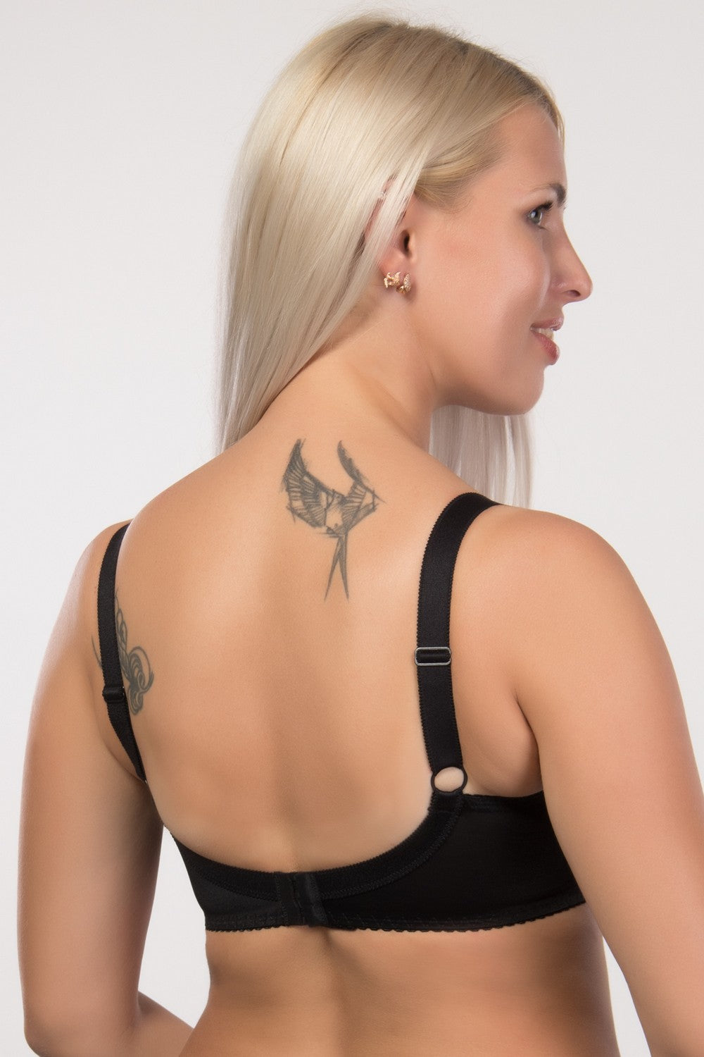 Полудублированный бюстгальтер с кружевом 1706/501 black