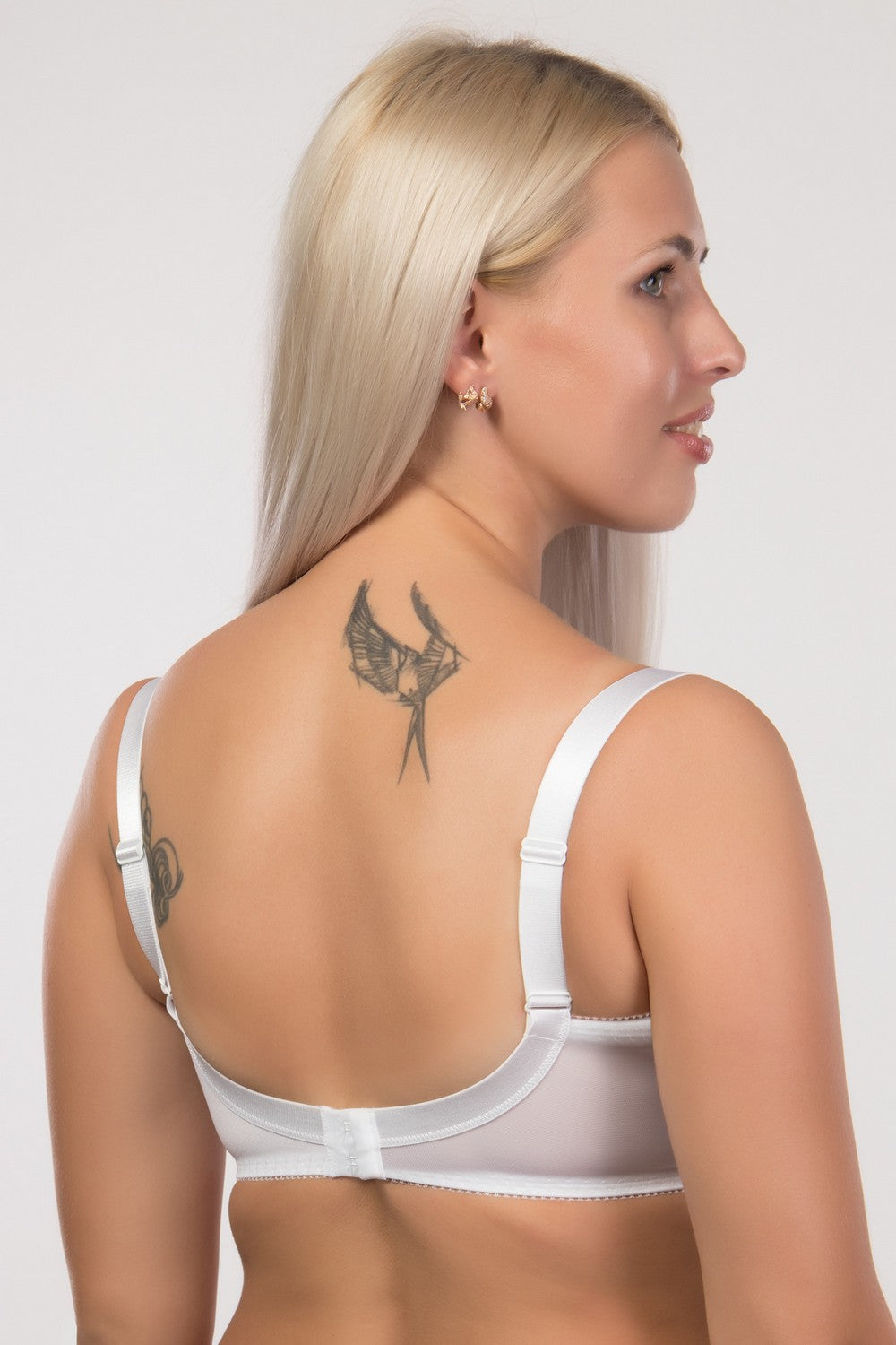 Полудублированный бюстгальтер с кружевом 1706/501 white