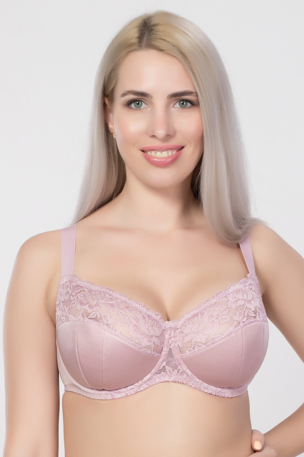 Полудублированный бюстгальтер с кружевом 1707/200 lila