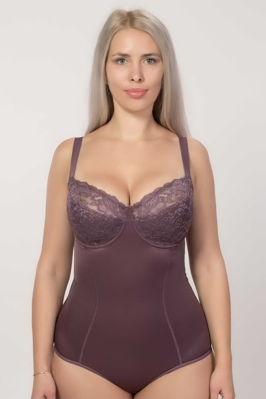 Корректирующая грация с кружевным лифом 80/200 cacao