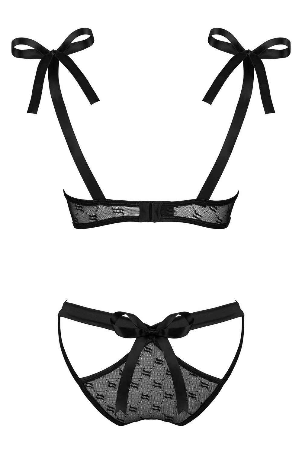 Комплект из полупрозрачной микросетки Obsessivia black