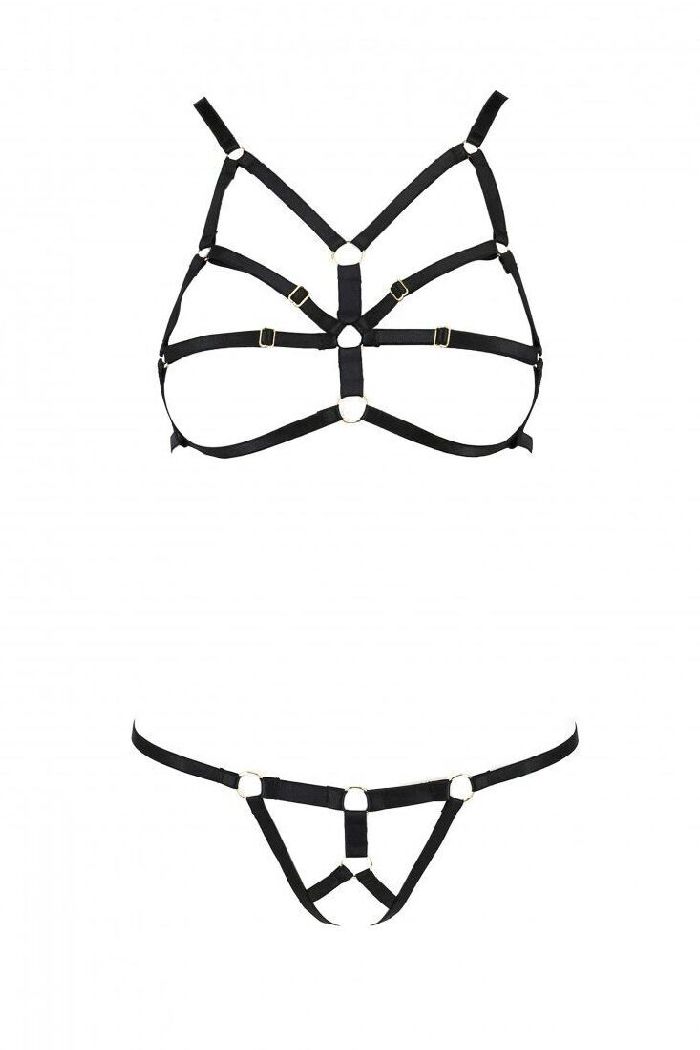 Эротический комплект из стреп Armanda