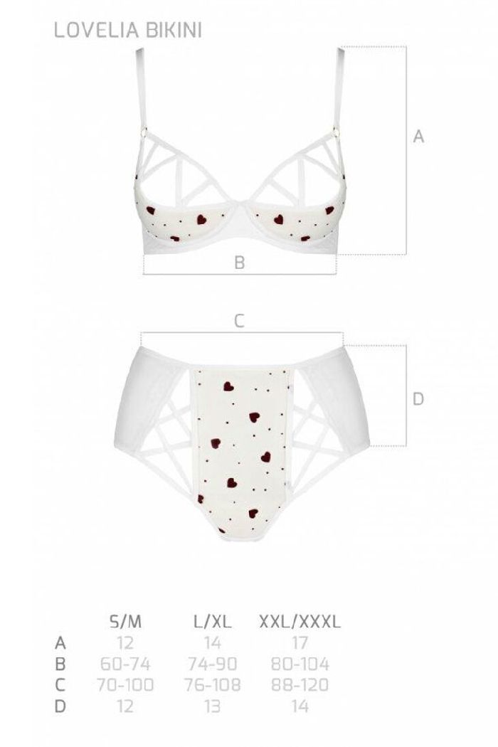 Эротический комплект с сердцами Lovelia white