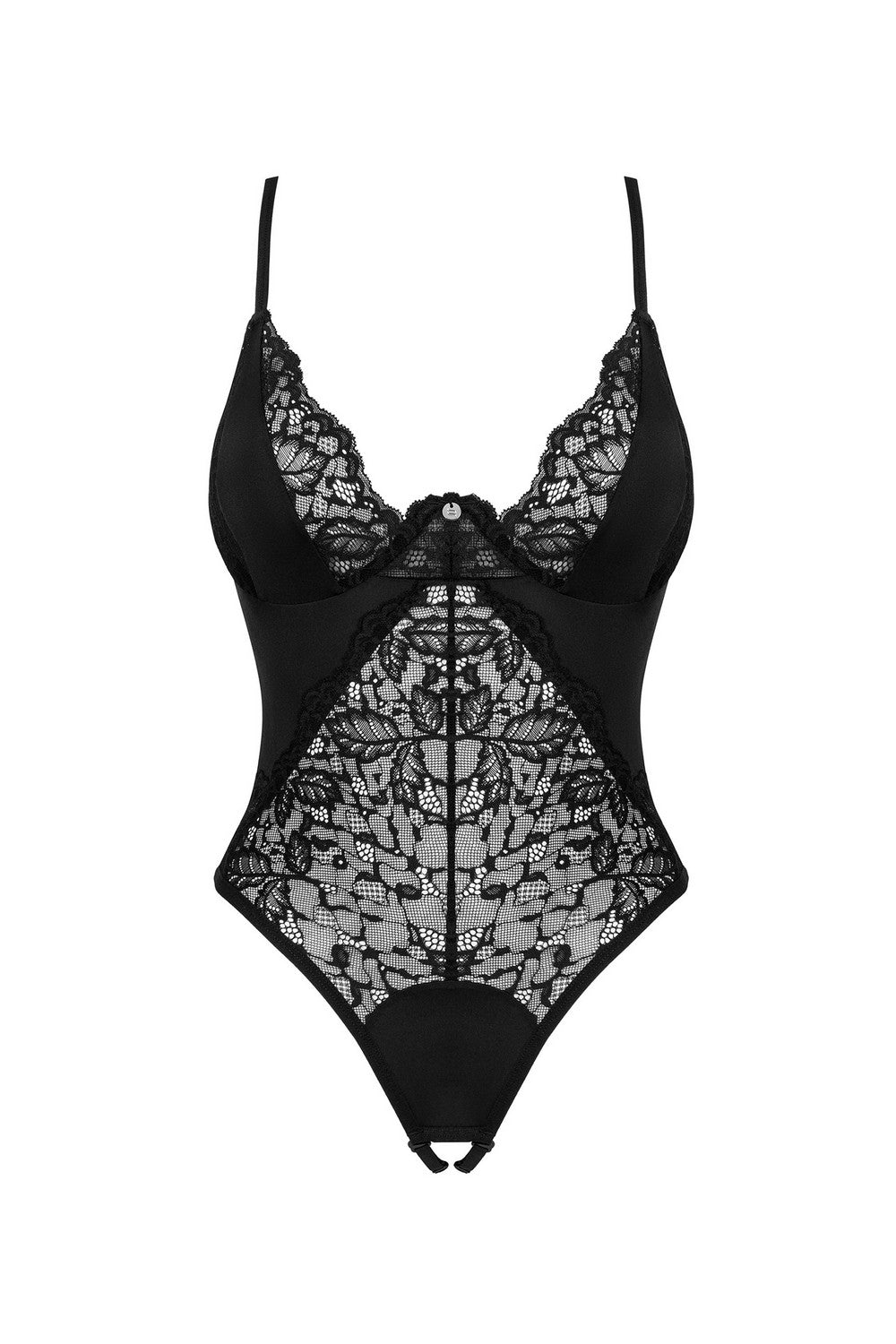 Боди-стринг с разрезом Bellastia black