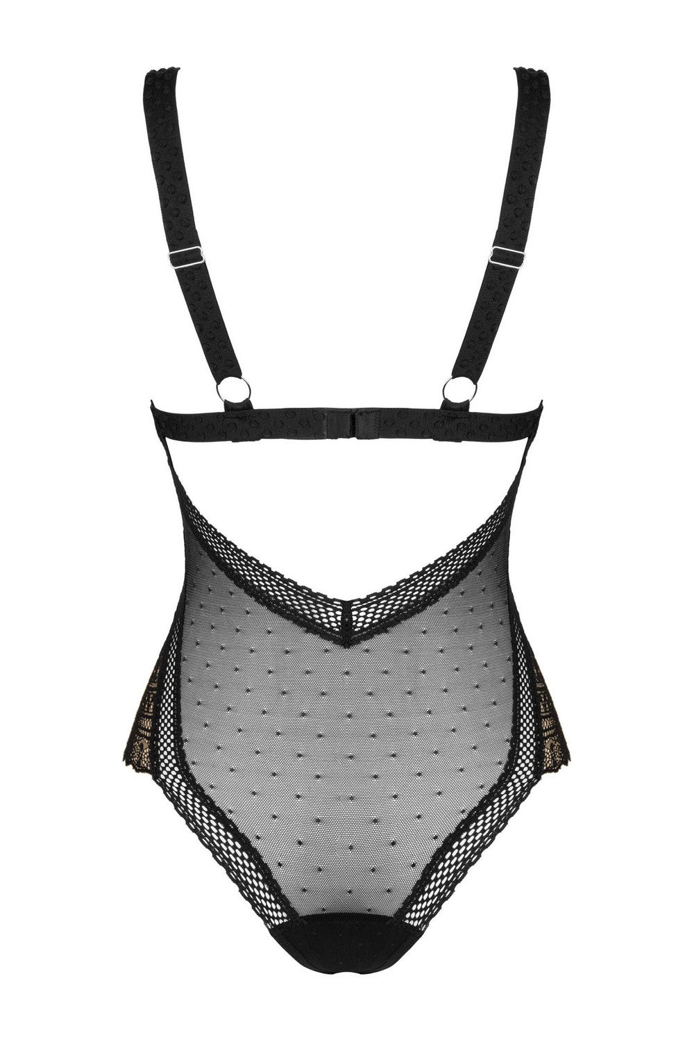 Эротическое боди из микросетки Estiqua black