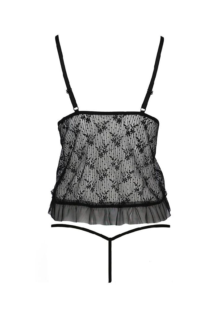 Эротическое боди с открытой грудью Justina