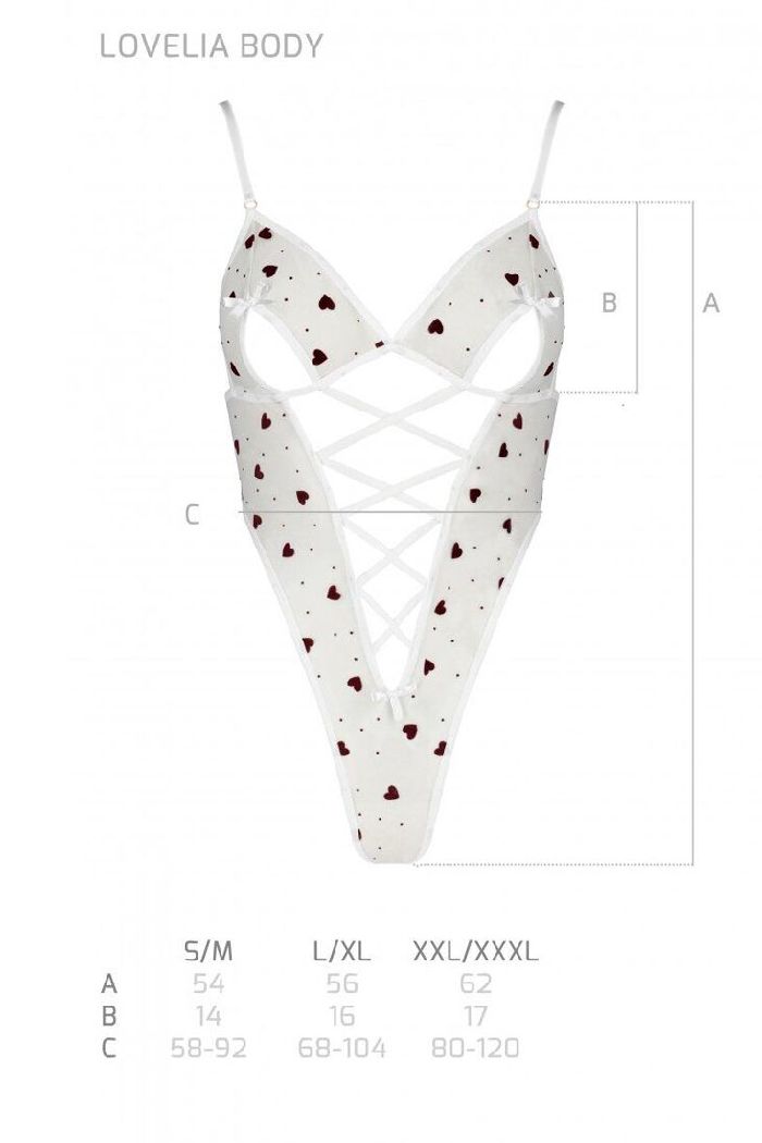 Боди-стринг с высоким вырезом Lovelia white