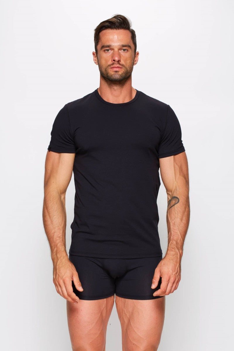 Мужская футболка из хлопка 01/1-82/1 black