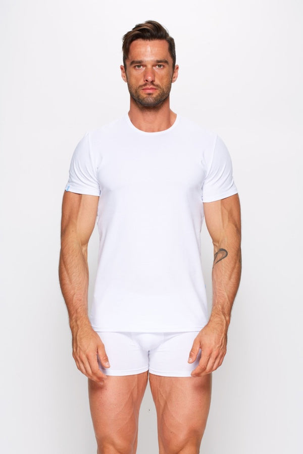 Мужская футболка из хлопка 01/1-82/2 white