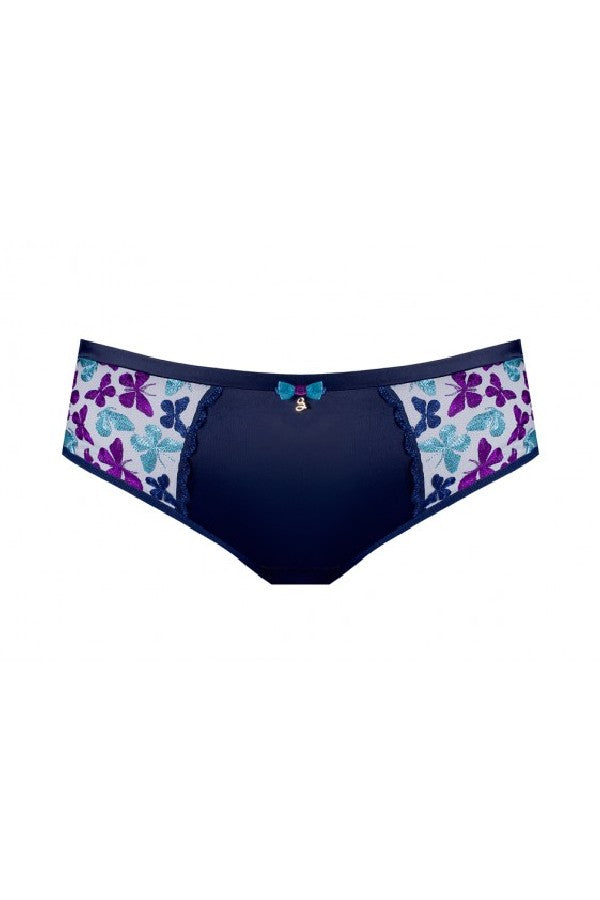 Трусики слип с вышивкой Ida B400 blue
