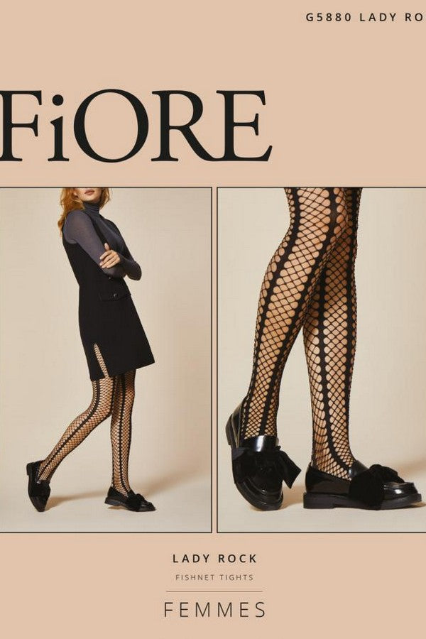 Колготки в крупную сетку Lady Rock