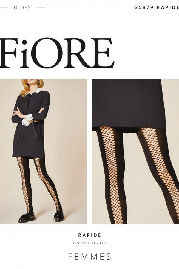 Матовые колготки со вставками сетки Rapide 40d
