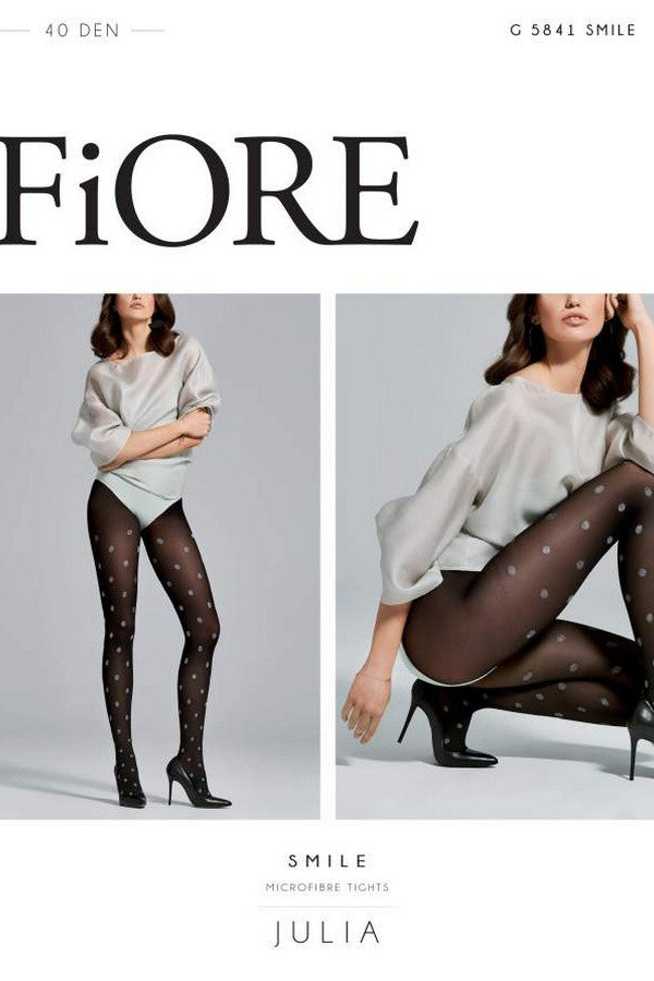 Колготки в великий горох з люрексом Smile 40d