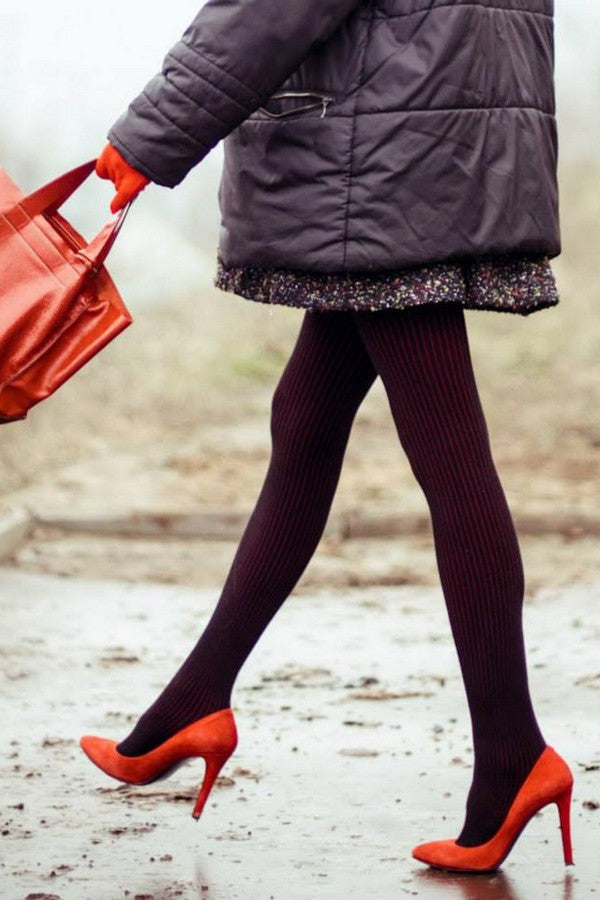 Цветные колготки в полоску XARA cotton