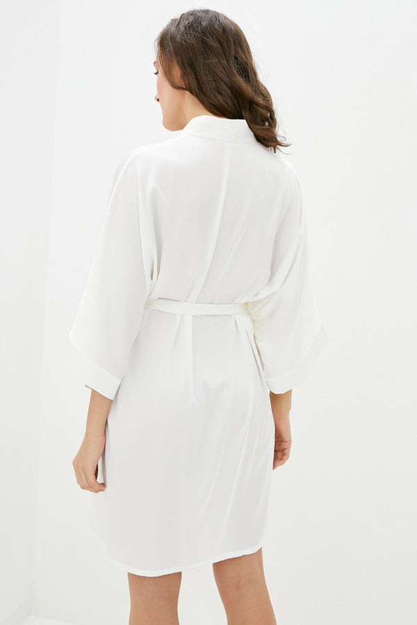 Шелковый халат Cream SH0006-09-04