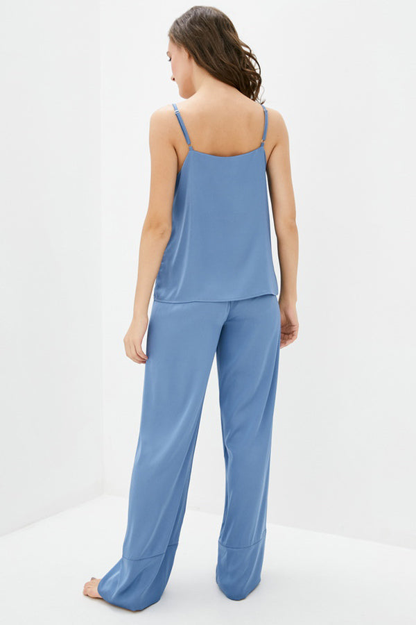 Шелковый комплект для дома с брюками Jeans SH0048-06-79