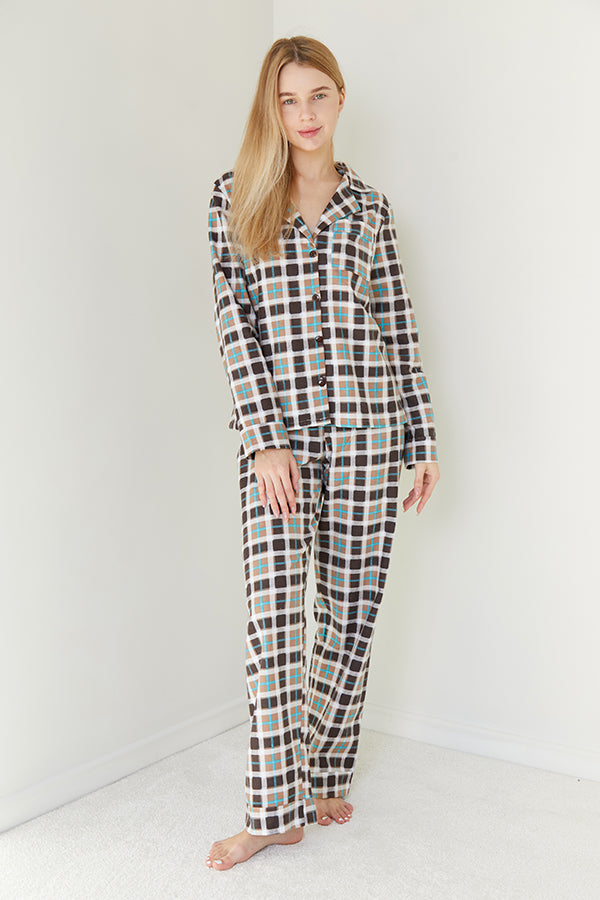 Фланелевая пижама в клетку Kakao FL0057-98-69