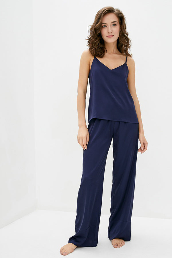 Шелковый комплект для дома с брюками Lake SH0048-14-79