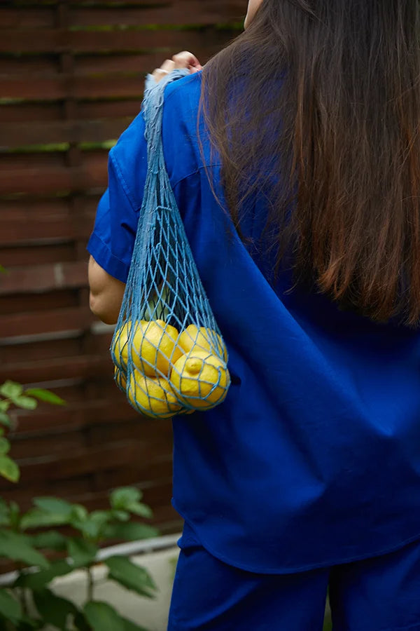 Льняная рубашка с коротким рукавом LN0059-13-50 blue