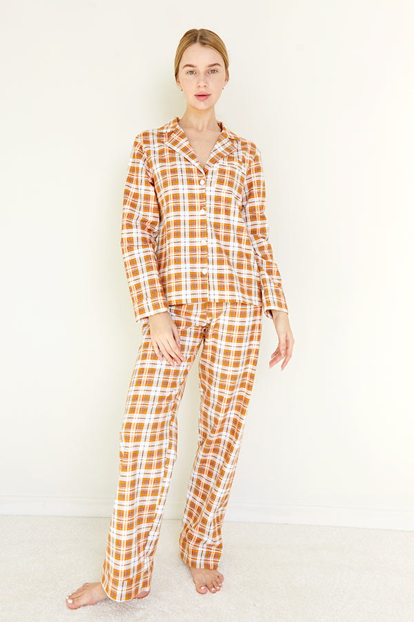 Фланелевая пижама в клетку Pumpkin FL0057-99-69