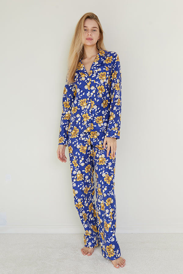 Фланелевая пижама с цветами Romano FL0057-71-69