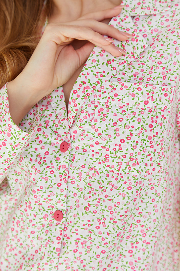 Хлопковая пижама с цветочным принтом Spring HL0057-85-69