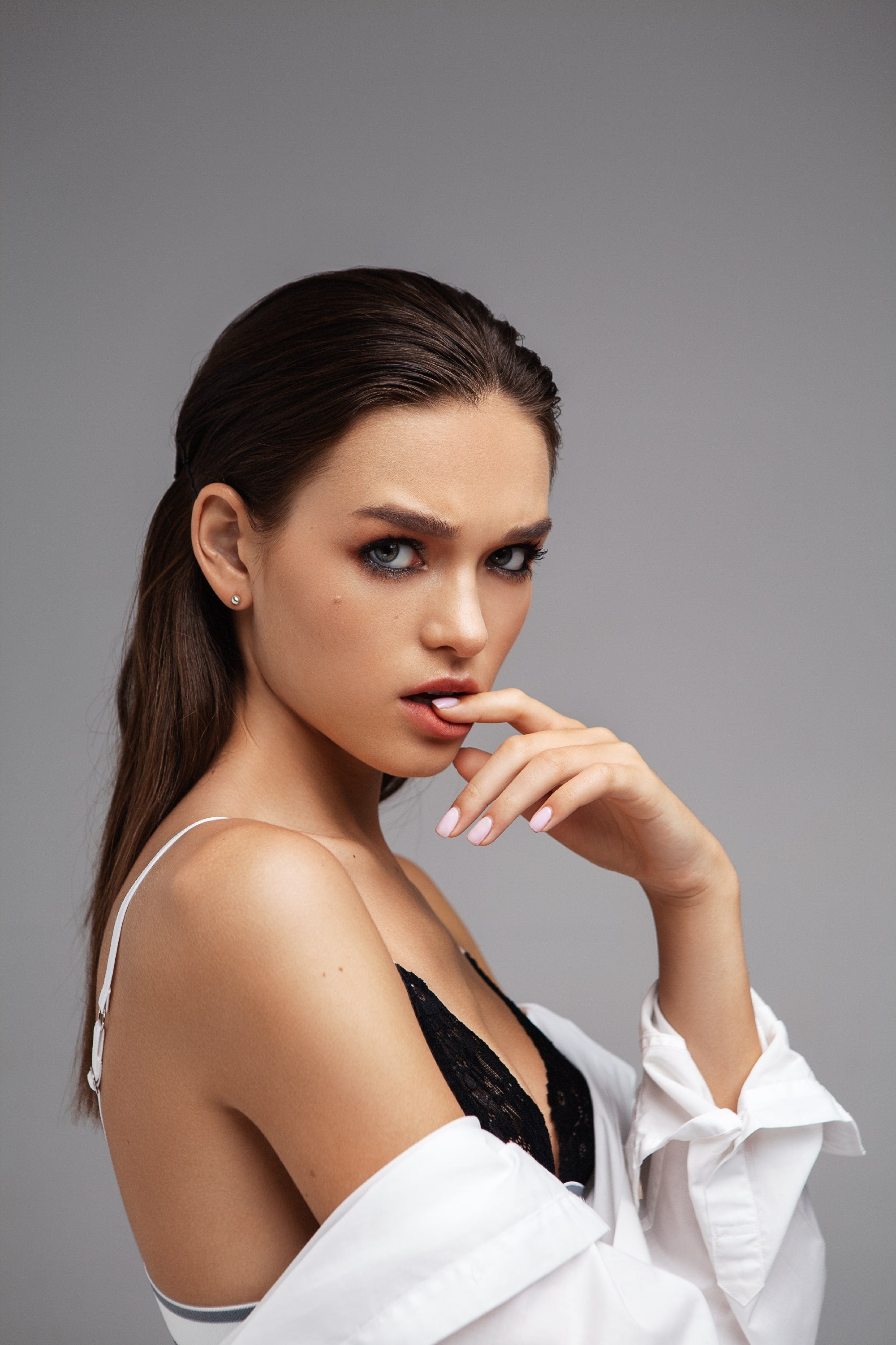 Комплект белья с контрастными вставками Moon Black 1010/2010