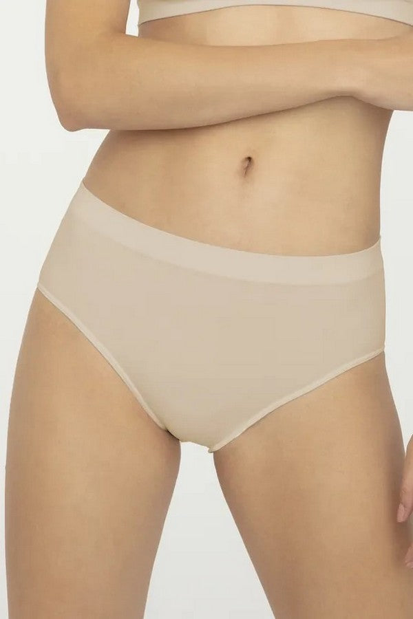 Бесшовные трусики слип Cotton Bikini light nude