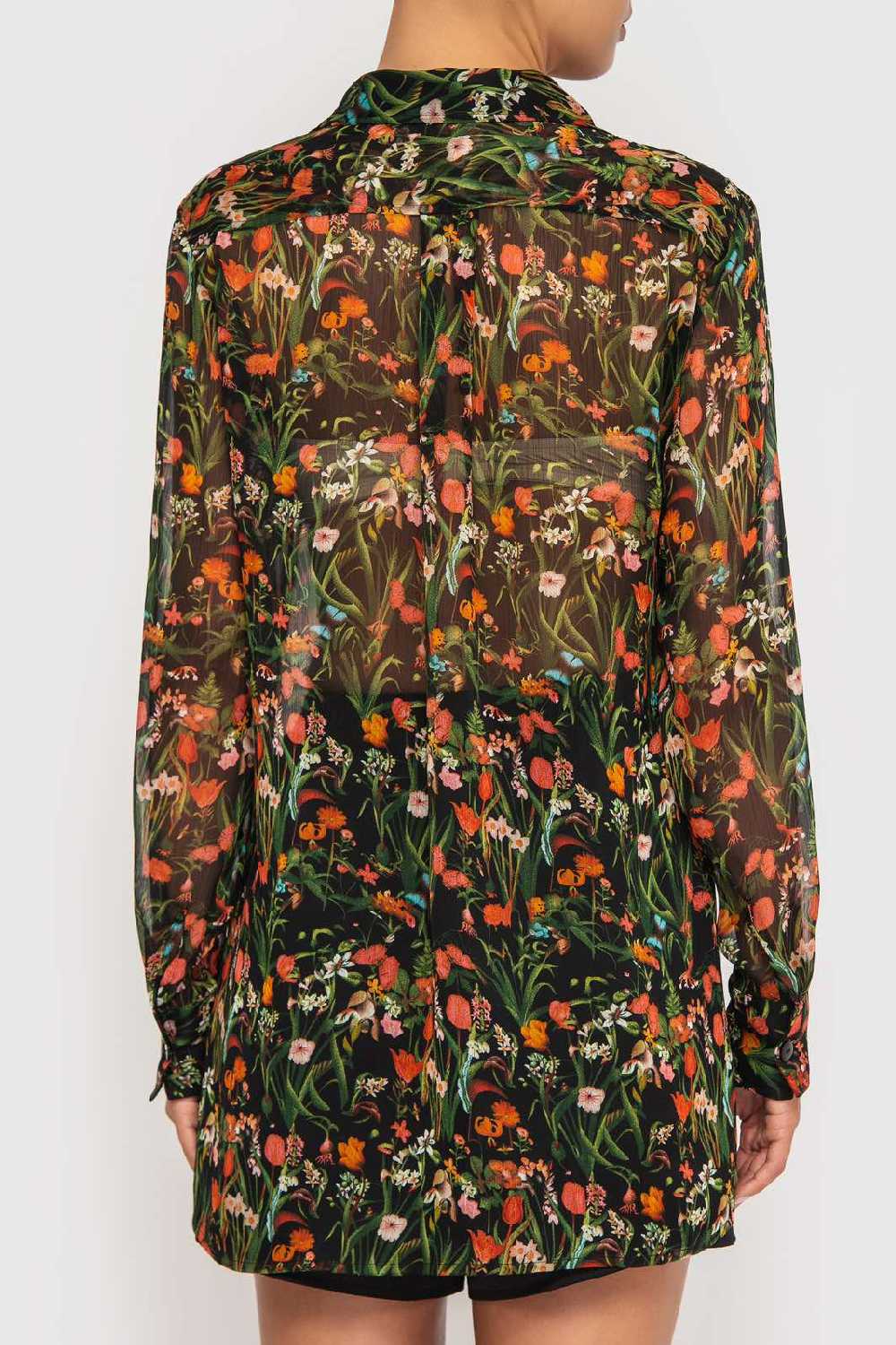 Шифонова блуза з принтом 21037