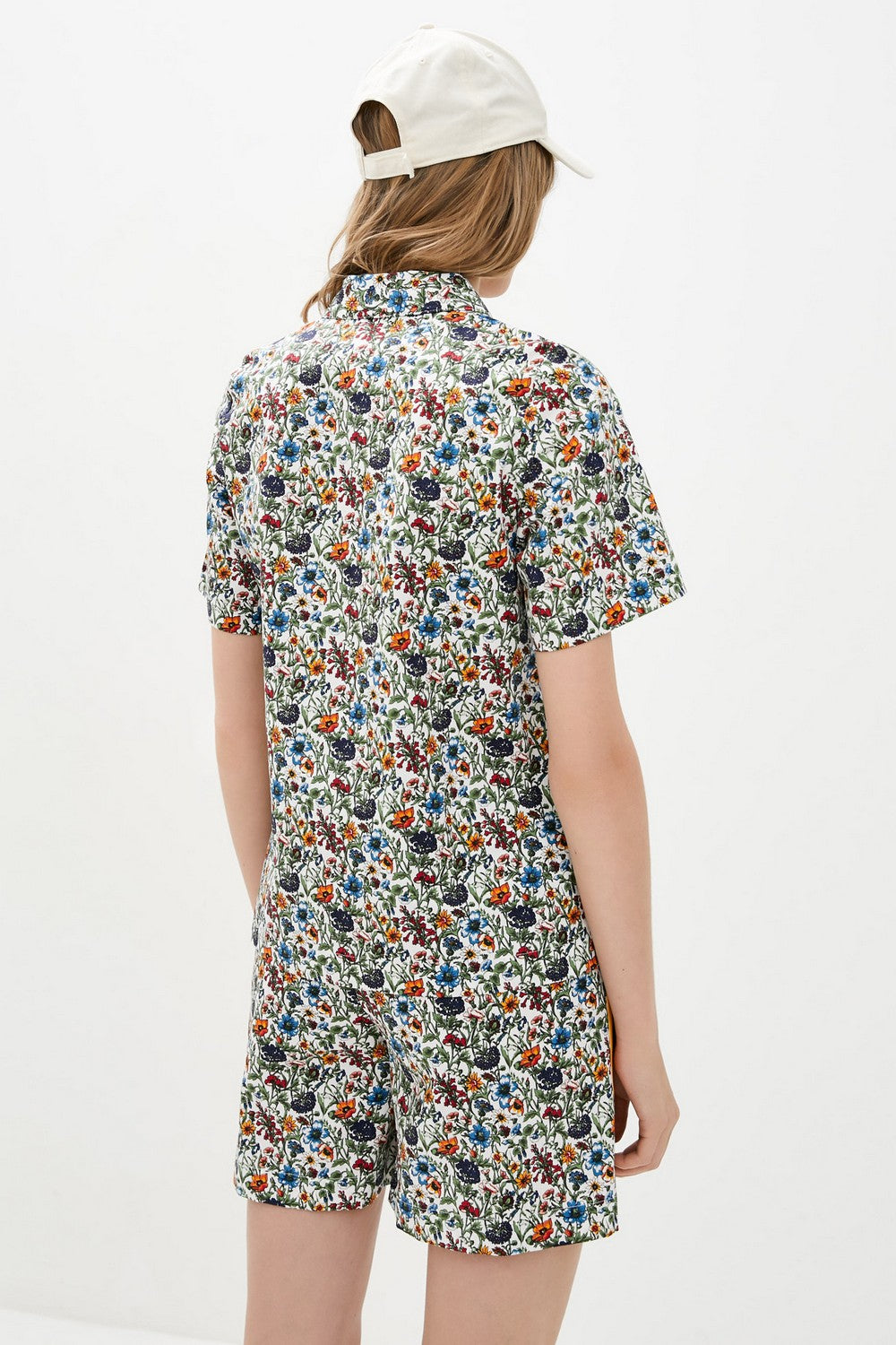 Хлопковый костюм с цветочным принтом 21040