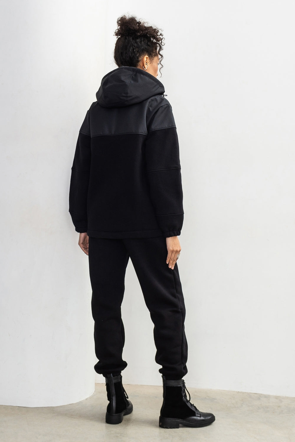 Спортивный костюм на флисе 23009 black