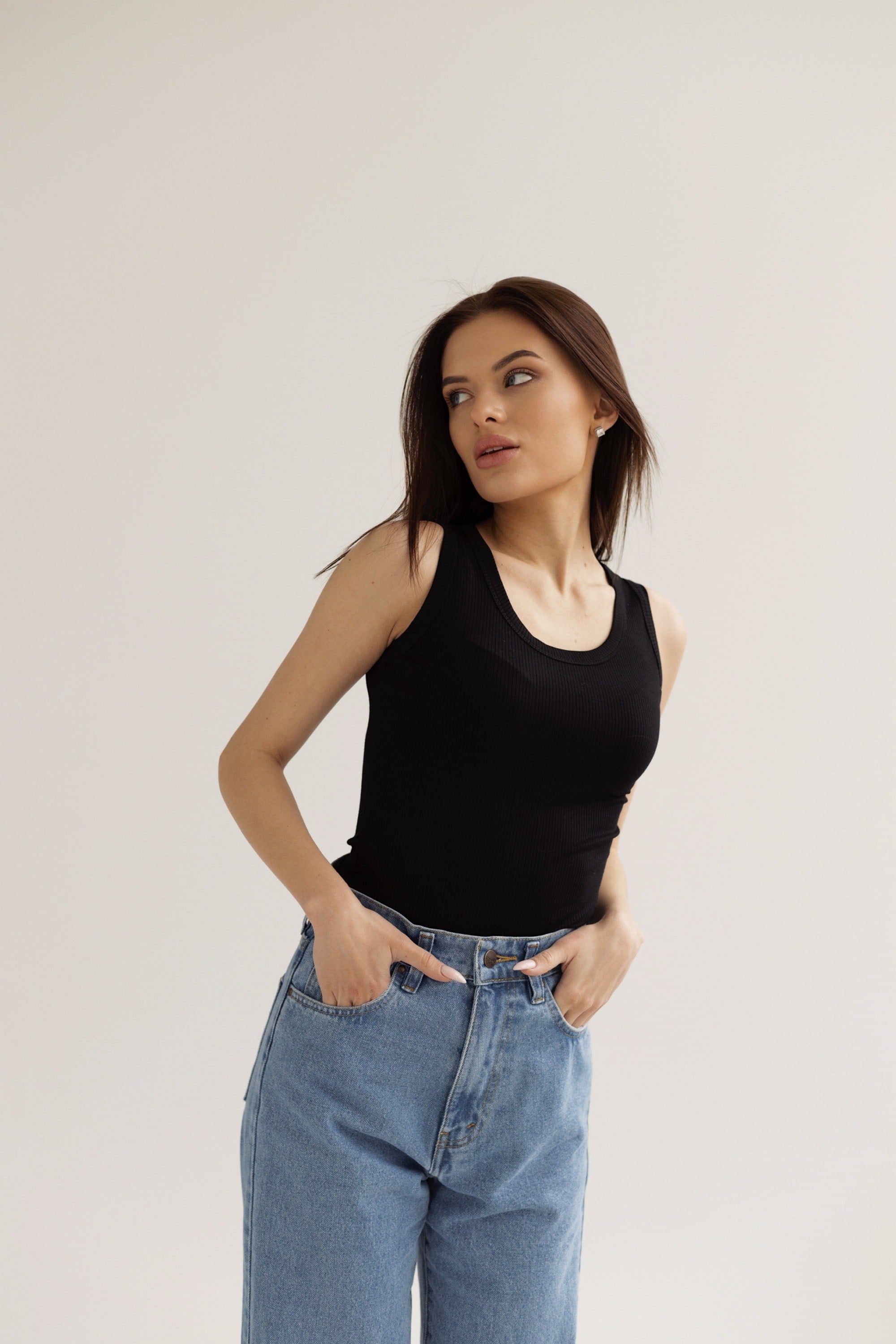 Топ у рубчик 23010-1 black