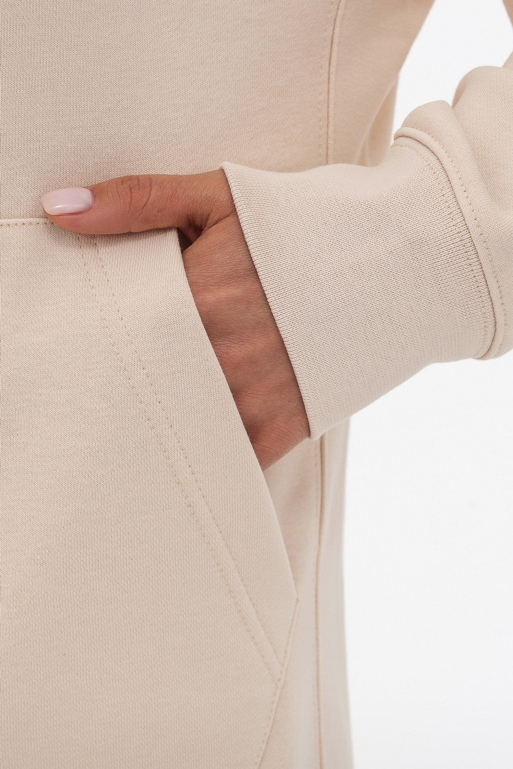 Трикотажное платье-худи 23029