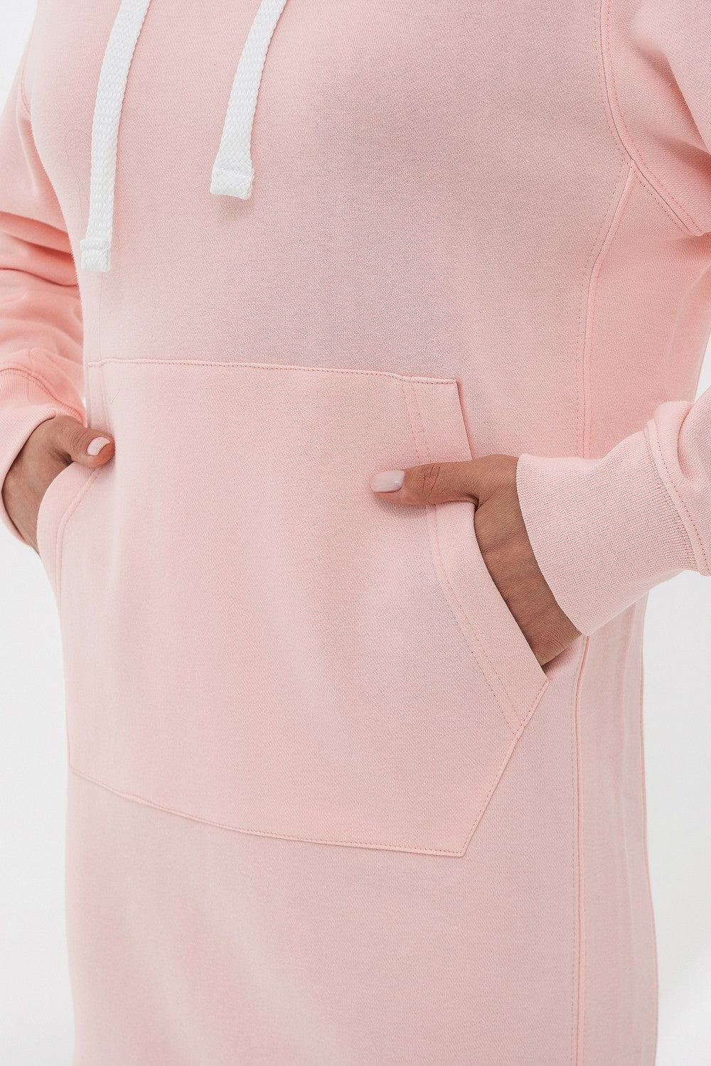 Трикотажное платье-худи 23030