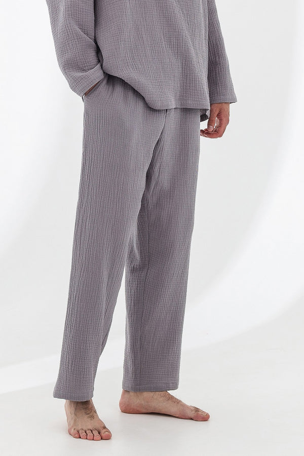 Мужские муслиновые брюки 23066 gray