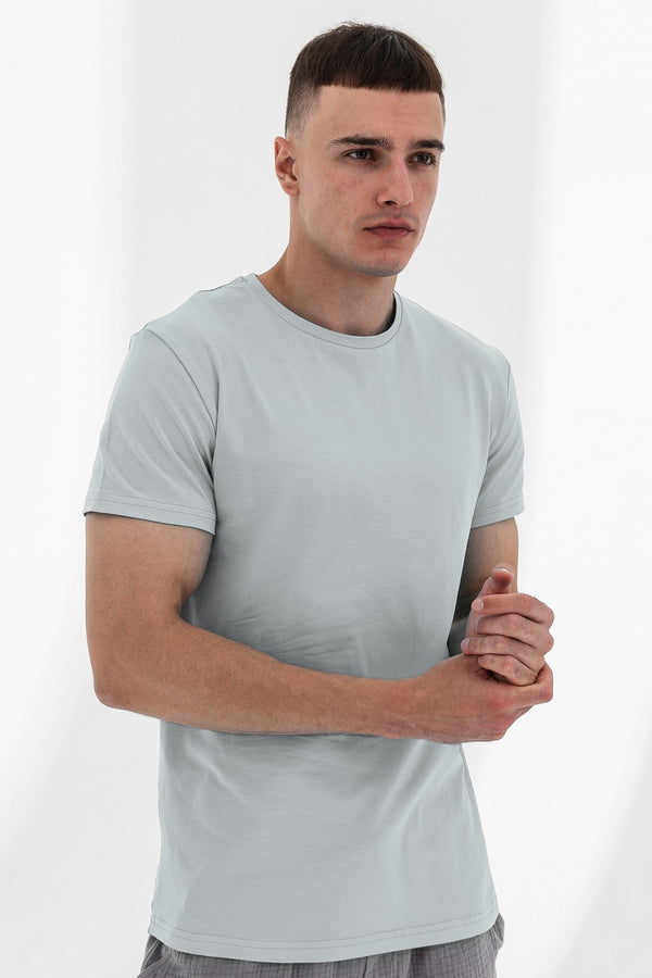 Мужская футболка из хлопка 23070 gray