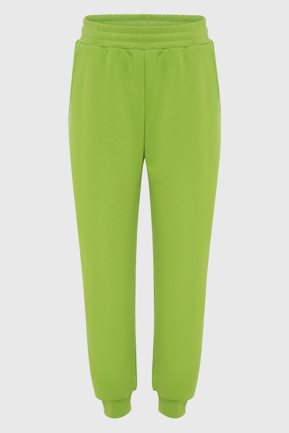 Хлопковые штаны джогеры 23071 light green