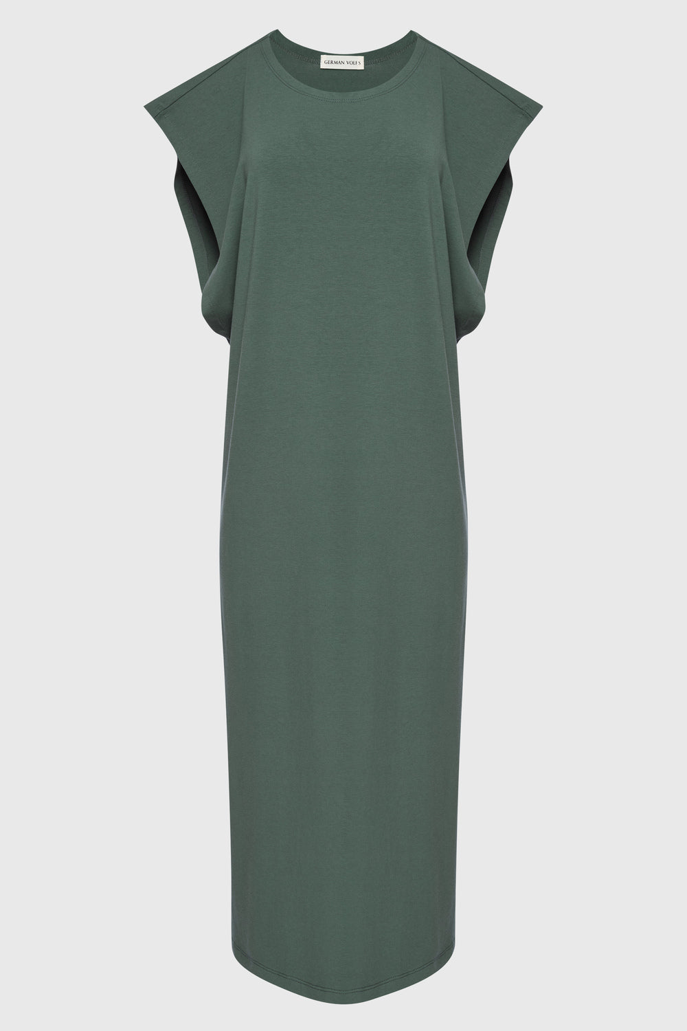 Длинное платье из модала 23100 green