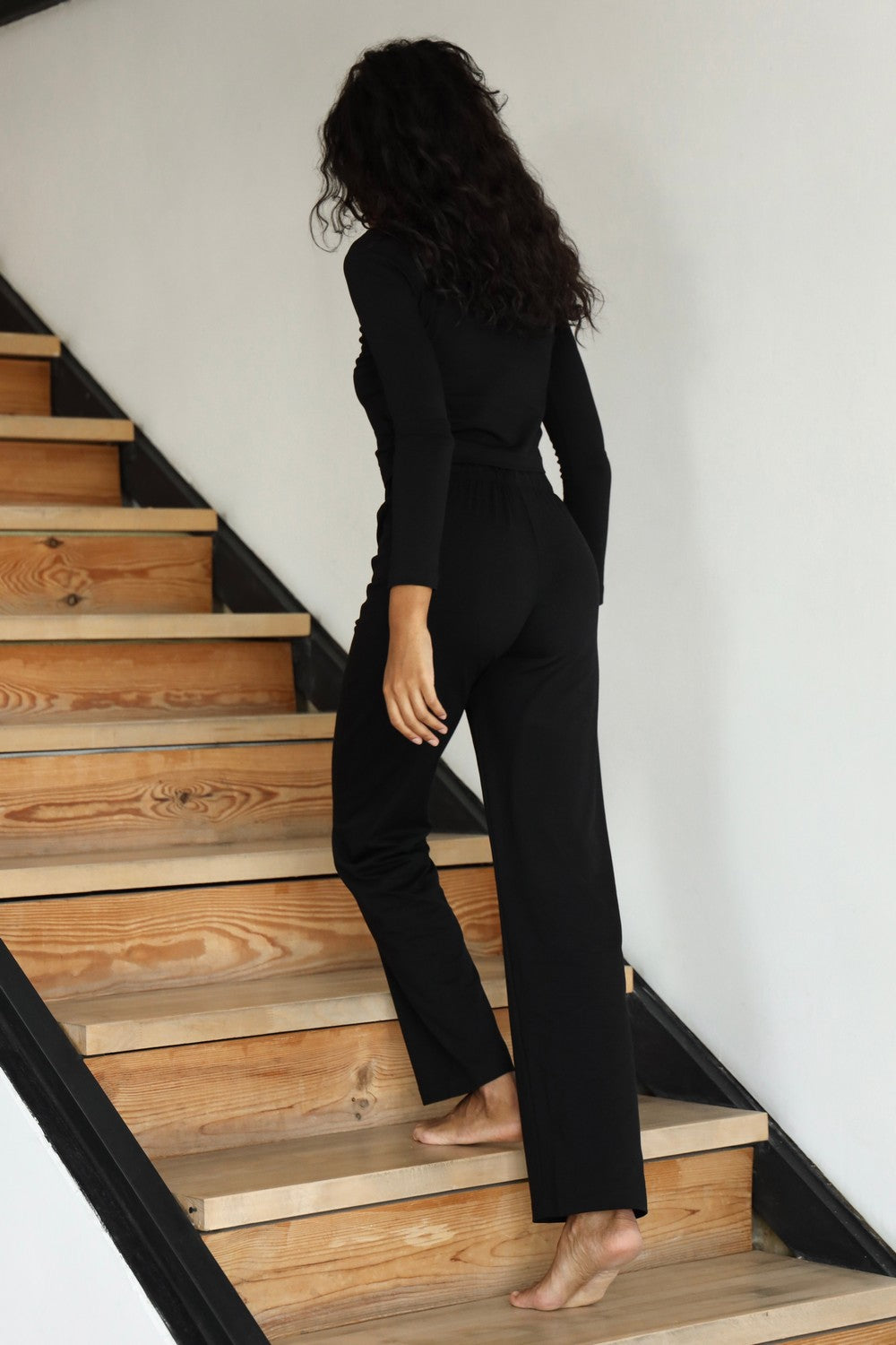 Хлопковые брюки прямого кроя 23111 black