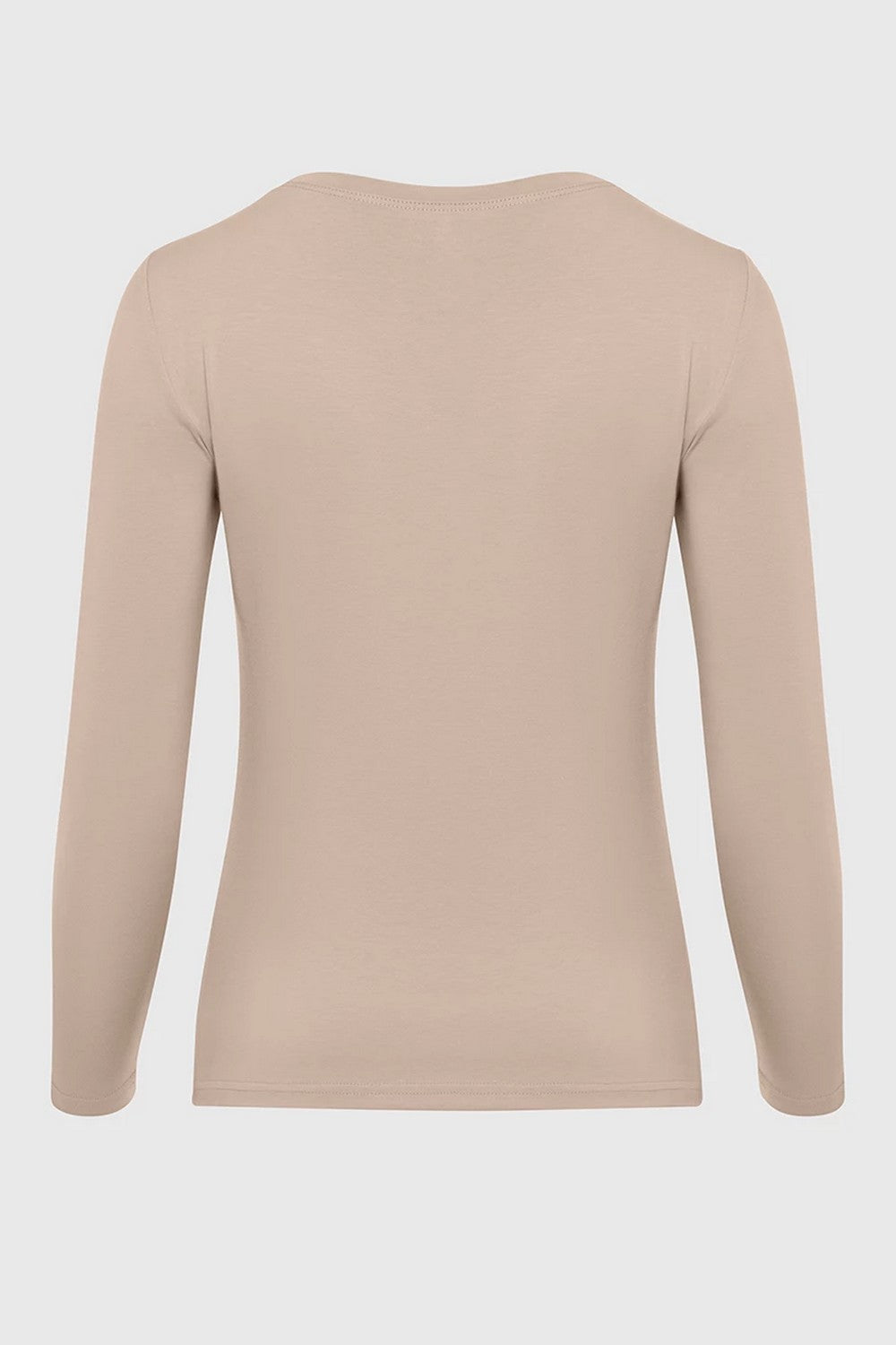 Хлопковый лонгслив 23132 dark beige